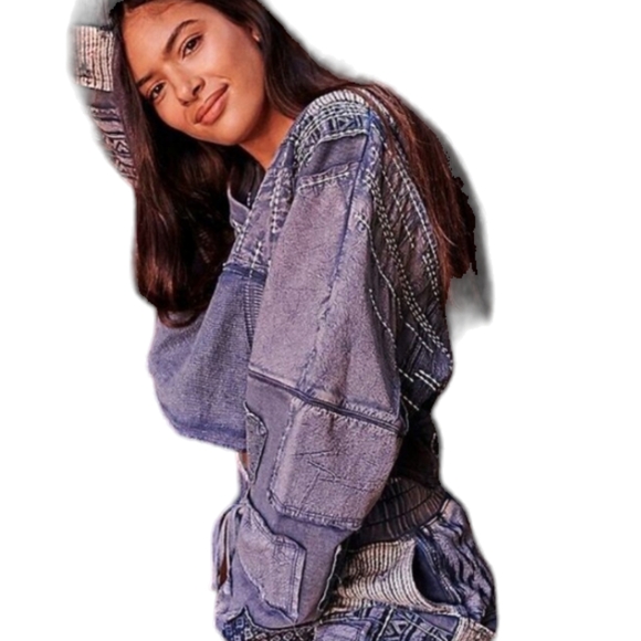 ✨️Rare Free People Wander Away Cropped Hoodie (New) - Picture 3 of 5